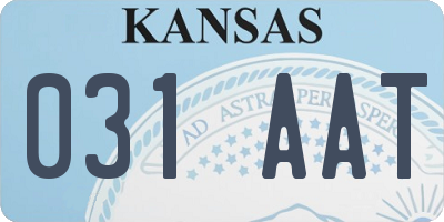 KS license plate 031AAT