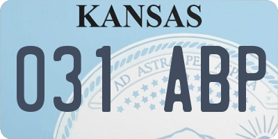 KS license plate 031ABP