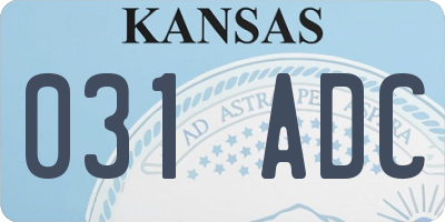 KS license plate 031ADC