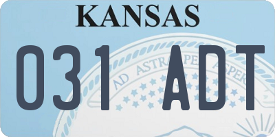 KS license plate 031ADT