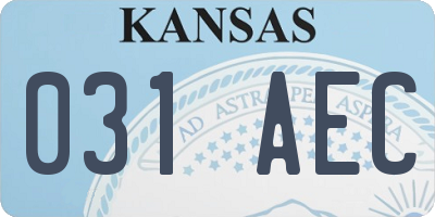 KS license plate 031AEC