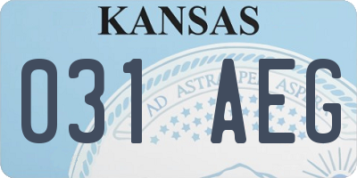 KS license plate 031AEG