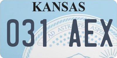 KS license plate 031AEX