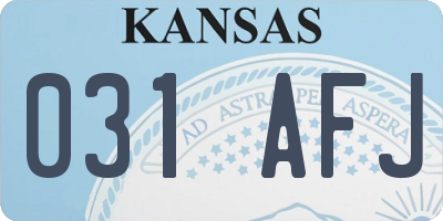 KS license plate 031AFJ