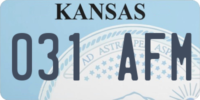 KS license plate 031AFM