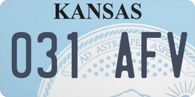 KS license plate 031AFV