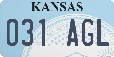 KS license plate 031AGL