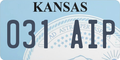 KS license plate 031AIP