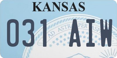 KS license plate 031AIW