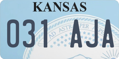 KS license plate 031AJA
