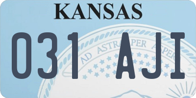 KS license plate 031AJI
