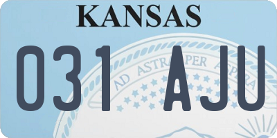 KS license plate 031AJU