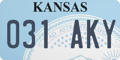 KS license plate 031AKY