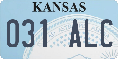 KS license plate 031ALC
