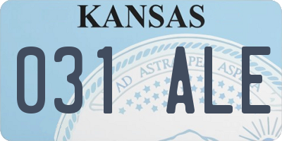 KS license plate 031ALE