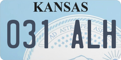 KS license plate 031ALH