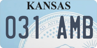 KS license plate 031AMB