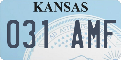 KS license plate 031AMF