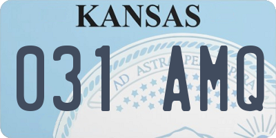 KS license plate 031AMQ