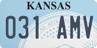 KS license plate 031AMV