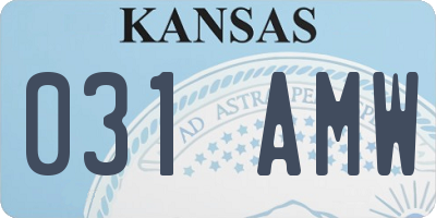 KS license plate 031AMW