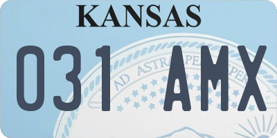 KS license plate 031AMX