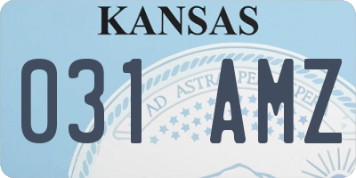 KS license plate 031AMZ