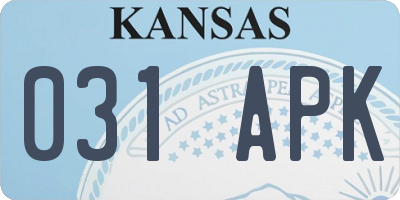 KS license plate 031APK