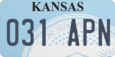 KS license plate 031APN