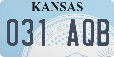 KS license plate 031AQB
