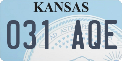 KS license plate 031AQE