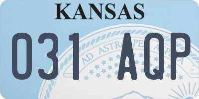 KS license plate 031AQP