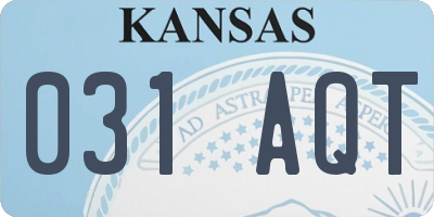 KS license plate 031AQT