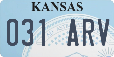 KS license plate 031ARV