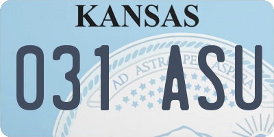 KS license plate 031ASU