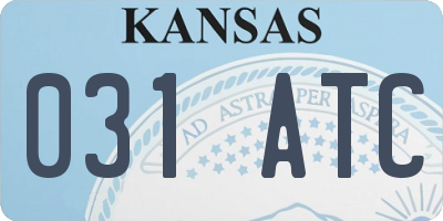 KS license plate 031ATC