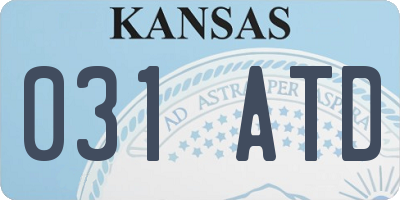 KS license plate 031ATD