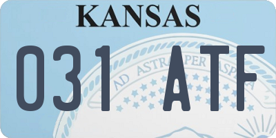 KS license plate 031ATF