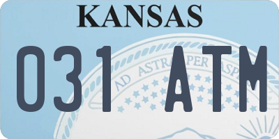 KS license plate 031ATM