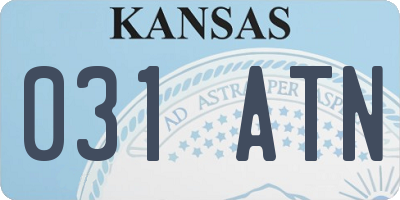 KS license plate 031ATN