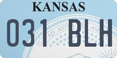 KS license plate 031BLH