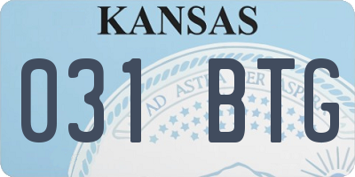 KS license plate 031BTG