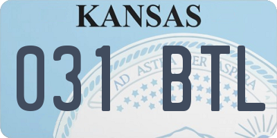 KS license plate 031BTL