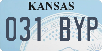 KS license plate 031BYP