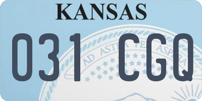 KS license plate 031CGQ
