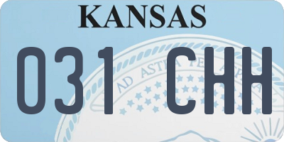 KS license plate 031CHH