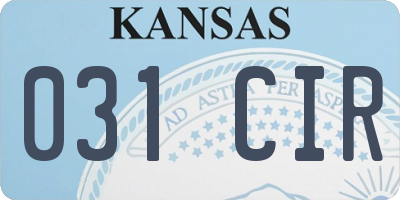 KS license plate 031CIR