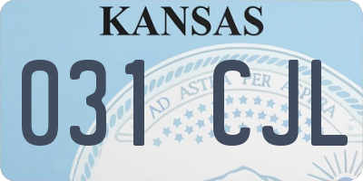 KS license plate 031CJL