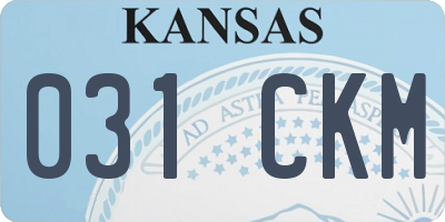 KS license plate 031CKM