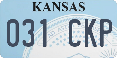 KS license plate 031CKP